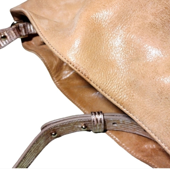 Brahmin Retired Harlow Tan Rosario Drawstring Bag - Picture 5 of 15